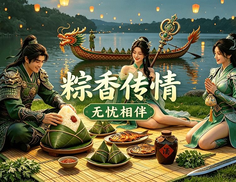 端午粽飘香，无忧庆佳节，端午狂欢火热开启